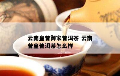 云南皇普御家普洱茶-云南普皇普洱茶怎么样