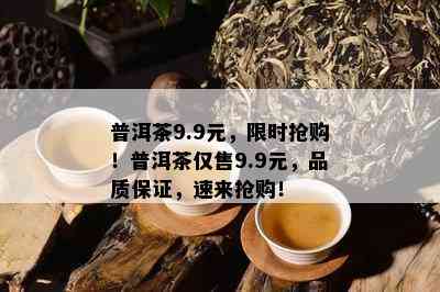 普洱茶9.9元，限时抢购！普洱茶仅售9.9元，品质保证，速来抢购！