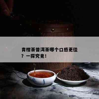 青柑茶普洱茶哪个口感更佳？一探究竟！