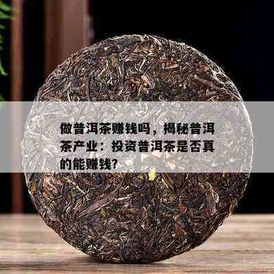 做普洱茶赚钱吗，揭秘普洱茶产业：投资普洱茶是不是真的能赚钱？