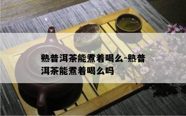 熟普洱茶能煮着喝么-熟普洱茶能煮着喝么吗