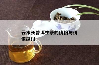 云水长普洱生茶的价格与价值探讨