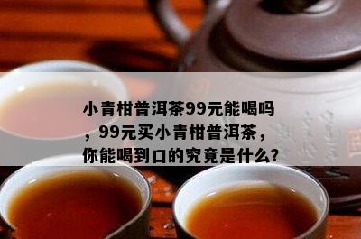 小青柑普洱茶99元能喝吗，99元买小青柑普洱茶，你能喝到口的究竟是什么？