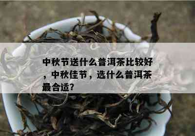 中秋节送什么普洱茶比较好，中秋佳节，选什么普洱茶最合适？