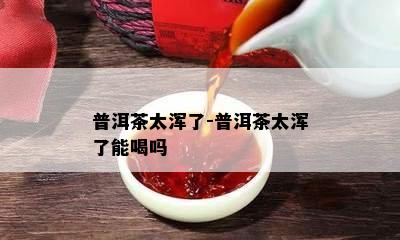 普洱茶太浑了-普洱茶太浑了能喝吗