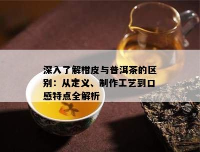 深入了解柑皮与普洱茶的区别：从定义、制作工艺到口感特点全解析