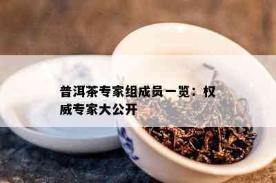 普洱茶专家组成员一览：权威专家大公开