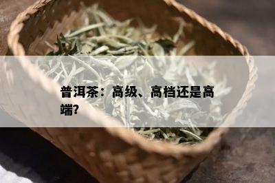 普洱茶：高级、高档还是高端？