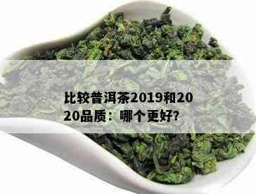 比较普洱茶2019和2020品质：哪个更好？