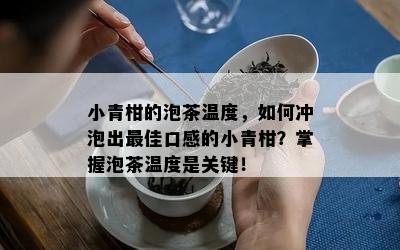 小青柑的泡茶温度，如何冲泡出更佳口感的小青柑？掌握泡茶温度是关键！