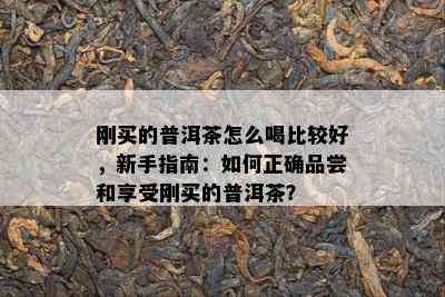 刚买的普洱茶怎么喝比较好，新手指南：如何正确品尝和享受刚买的普洱茶？