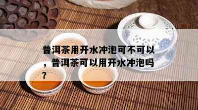 普洱茶用开水冲泡可不可以，普洱茶可以用开水冲泡吗？