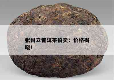 张国立普洱茶拍卖：价格揭晓！