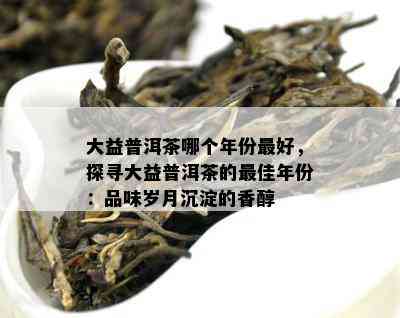 大益普洱茶哪个年份更好，探寻大益普洱茶的更佳年份：品味岁月沉淀的香醇