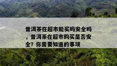 普洱茶在超市能买吗安全吗，普洱茶在超市购买是不是安全？你需要知道的事项