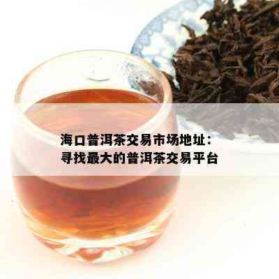 海口普洱茶交易市场地址：寻找更大的普洱茶交易平台