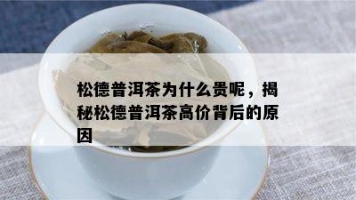 松德普洱茶为什么贵呢，揭秘松德普洱茶高价背后的原因