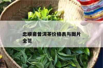 忠顺斋普洱茶价格表与图片全览