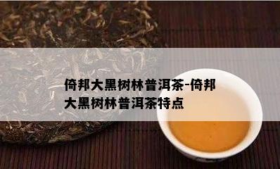 倚邦大黑树林普洱茶-倚邦大黑树林普洱茶特点