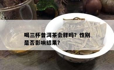 喝三杯普洱茶会胖吗？性别是不是作用结果？