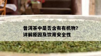 普洱茶中是否含有有机物？详解原因及饮用安全性