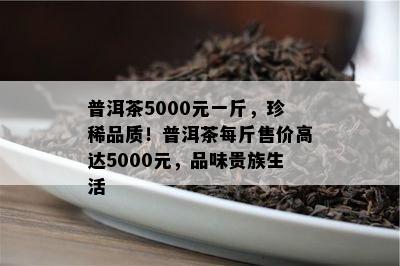 普洱茶5000元一斤，珍稀品质！普洱茶每斤售价高达5000元，品味贵族生活