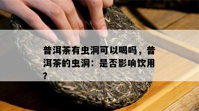 普洱茶有虫洞可以喝吗，普洱茶的虫洞：是否影响饮用？