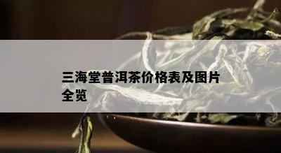 三海堂普洱茶价格表及图片全览