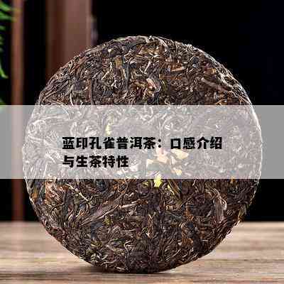 蓝印孔雀普洱茶：口感介绍与生茶特性