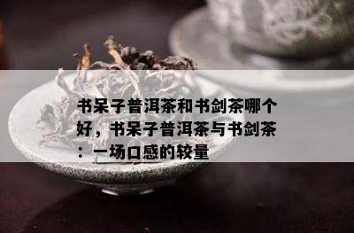 书呆子普洱茶和书剑茶哪个好，书呆子普洱茶与书剑茶：一场口感的较量