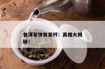 普洱茶饼有茶杆：真相大揭秘！