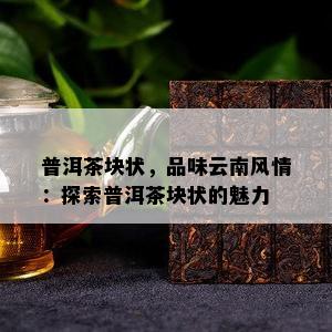 普洱茶块状，品味云南风情：探索普洱茶块状的魅力