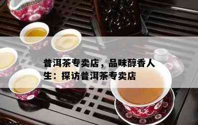 普洱茶专卖店，品味醇香人生：探访普洱茶专卖店