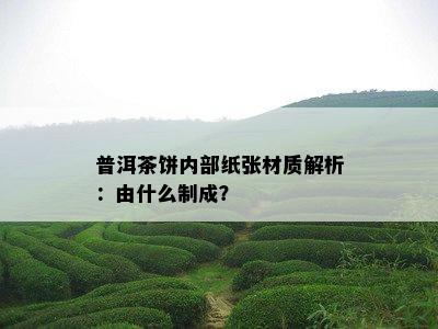 普洱茶饼内部纸张材质解析：由什么制成？