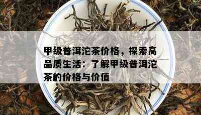 甲级普洱沱茶价格，探索高品质生活：熟悉甲级普洱沱茶的价格与价值