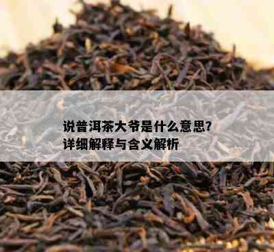 说普洱茶大爷是什么意思？详细解释与含义解析