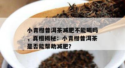 小青柑普洱茶减肥不能喝吗，真相揭秘：小青柑普洱茶是否能帮助减肥？