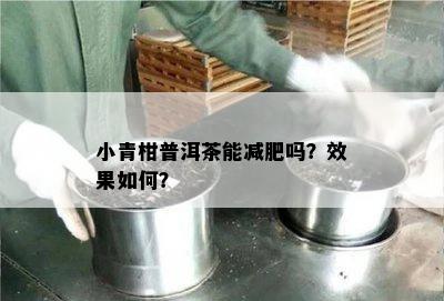 小青柑普洱茶能减肥吗？效果如何？