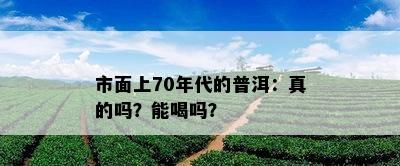 市面上70年代的普洱：真的吗？能喝吗？