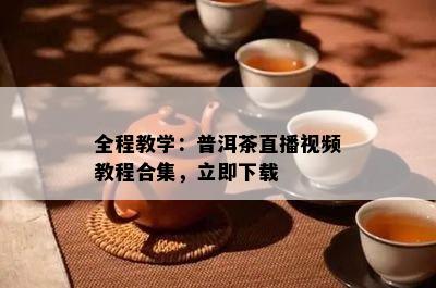 全程教学：普洱茶直播视频教程合集，立即下载