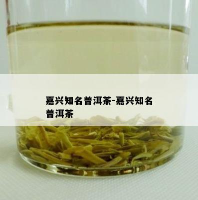 嘉兴知名普洱茶-嘉兴知名普洱茶