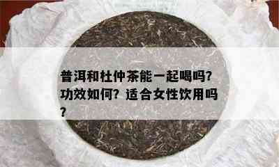 普洱和杜仲茶能一起喝吗？功效怎样？适合女性饮用吗？