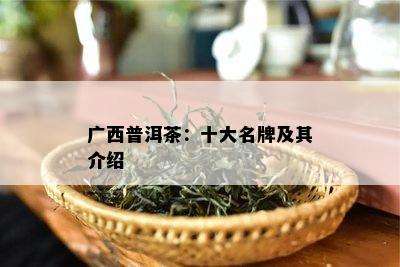 广西普洱茶：十大名牌及其介绍