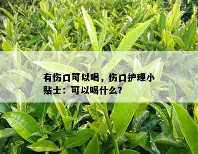 有伤口可以喝，伤口护理小贴士：可以喝什么？