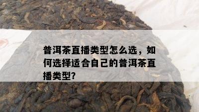 普洱茶直播类型怎么选，怎样选择适合本人的普洱茶直播类型？