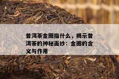 普洱茶金圈指什么，揭示普洱茶的神秘面纱：金圈的含义与作用