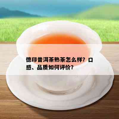 德印普洱茶熟茶怎么样？口感、品质怎样评价？