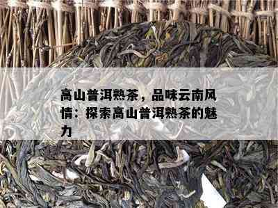 高山普洱熟茶，品味云南风情：探索高山普洱熟茶的魅力