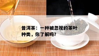 普洱茶：一种被忽视的茶叶种类，你了解吗？