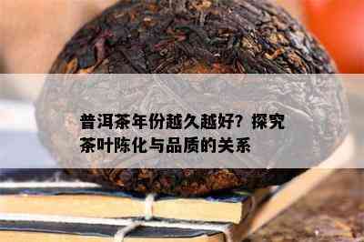 普洱茶年份越久越好？探究茶叶陈化与品质的关系